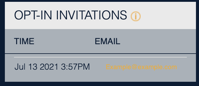 How can I resend an Opt-in invitation in Trip Center?